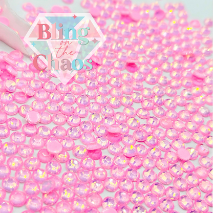 Pink Mocha Opal-Glass Rhinestones-Bling on the Chaos