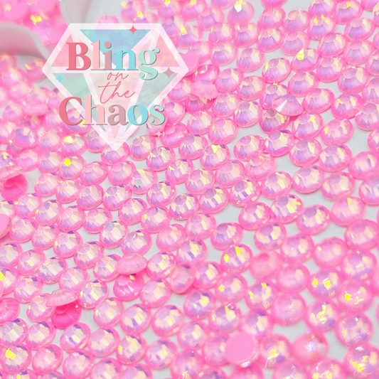 Pink Mocha Opal-Glass Rhinestones-Bling on the Chaos