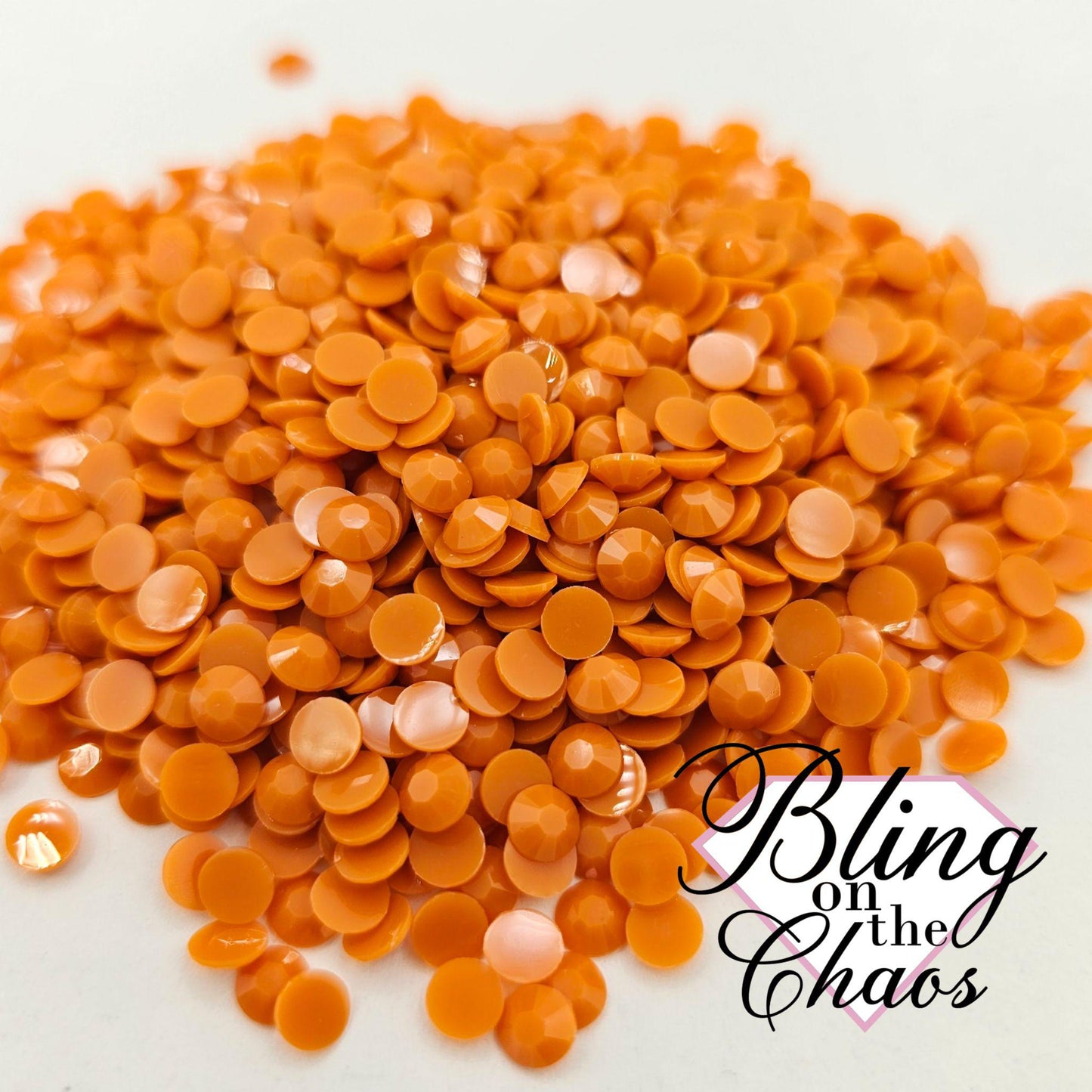 Pumpkin Solid Jelly Resin Rhinestone-Jelly Resin Rhinestones-Bling on the Chaos