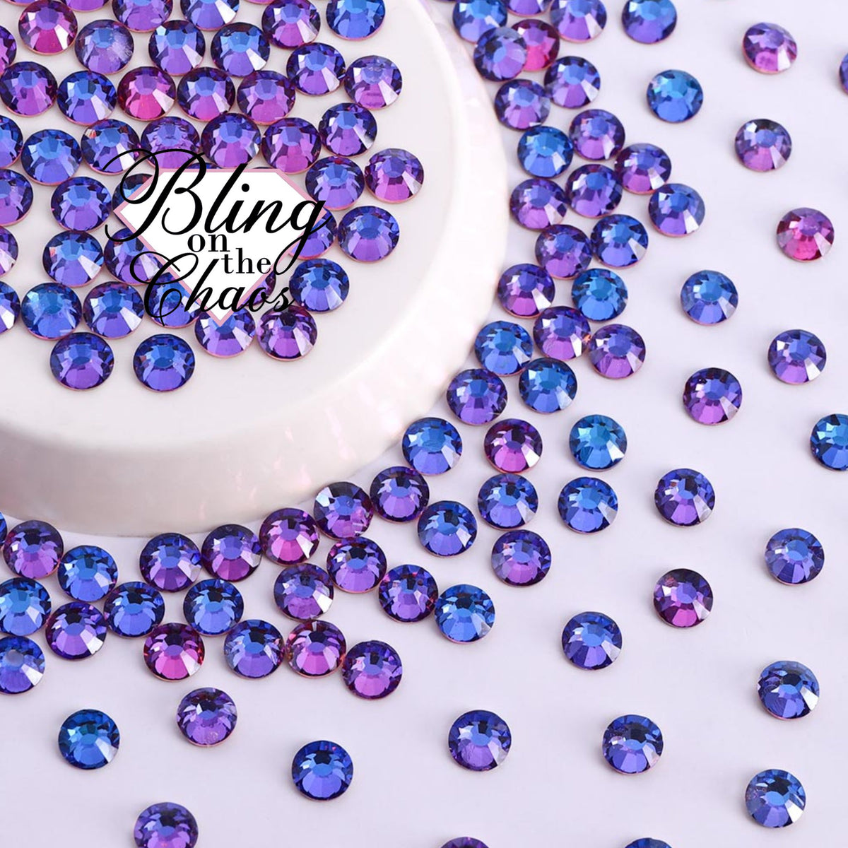 Purple Rhinestone Glass Purple Flame Rhinestone – Bling on the Chaos