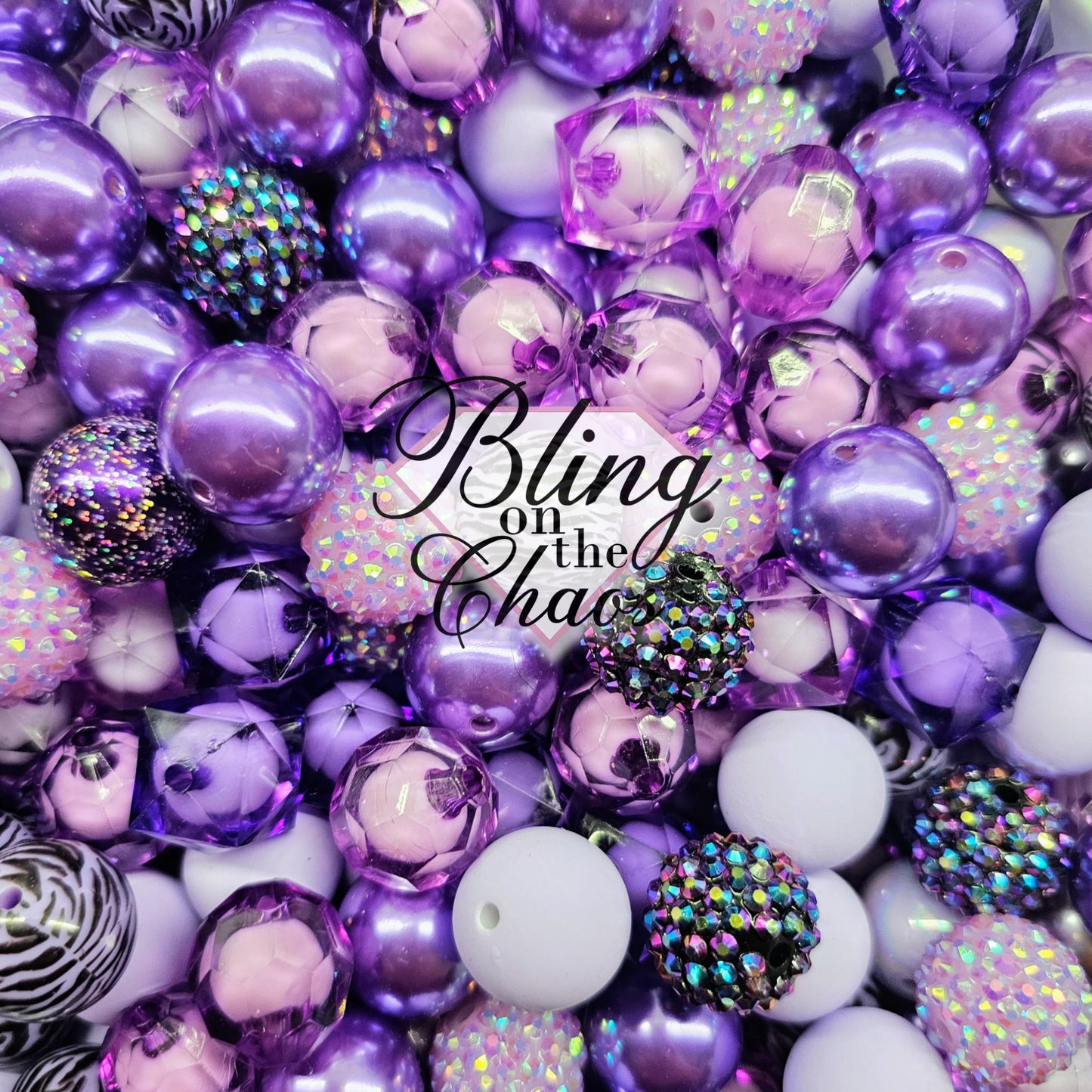 Purple People Eater Bubblegum 20mm-Bling on the Chaos