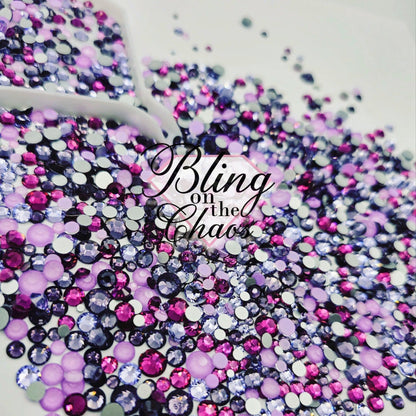 Purple Promenade Glow Specialty Mix-Glass Rhinestones-Bling on the Chaos