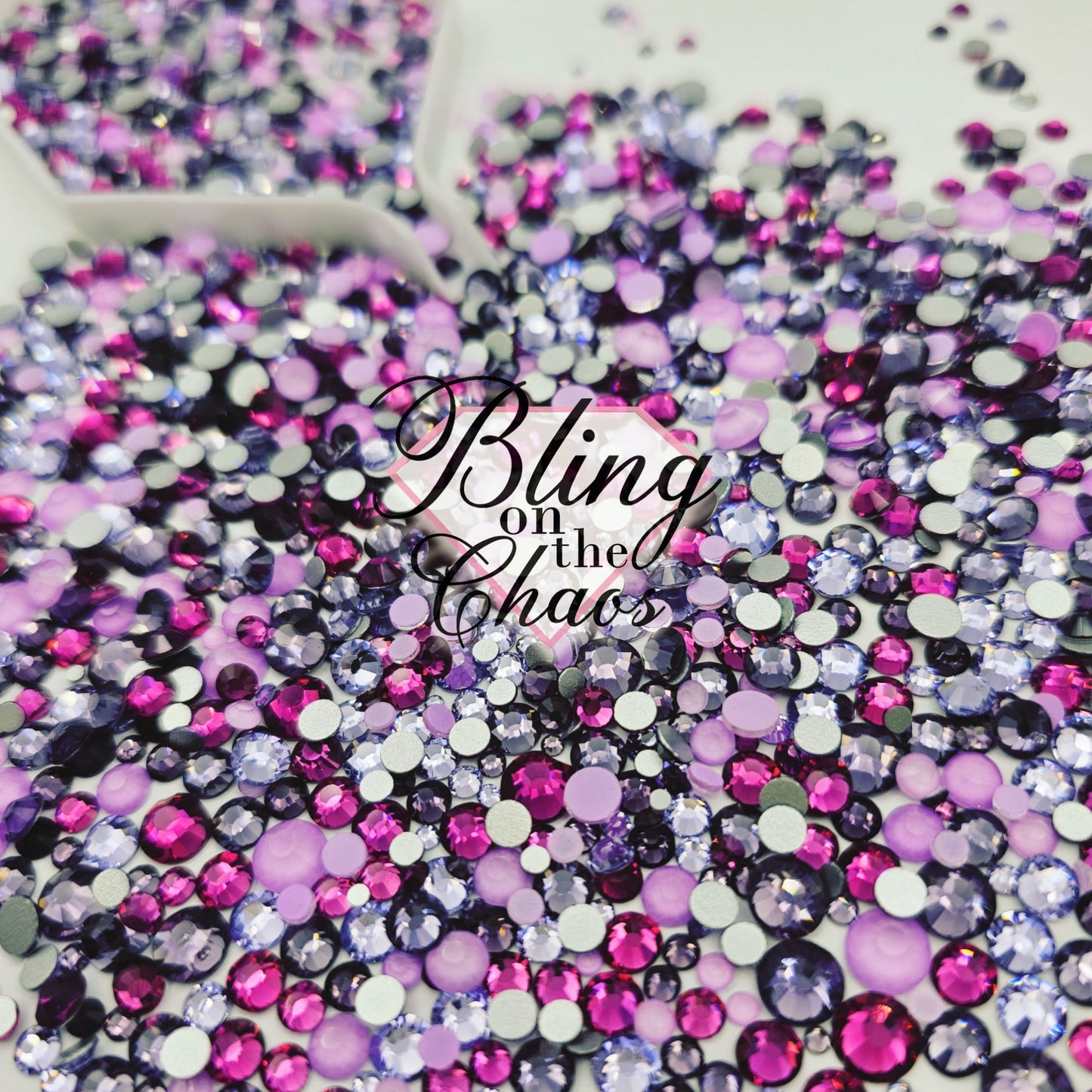 Purple Promenade Glow Specialty Mix-Glass Rhinestones-Bling on the Chaos