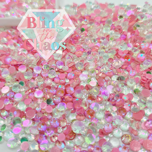 Radiant Rose Quartz Specialty Mix-Glass Rhinestones-Bling on the Chaos