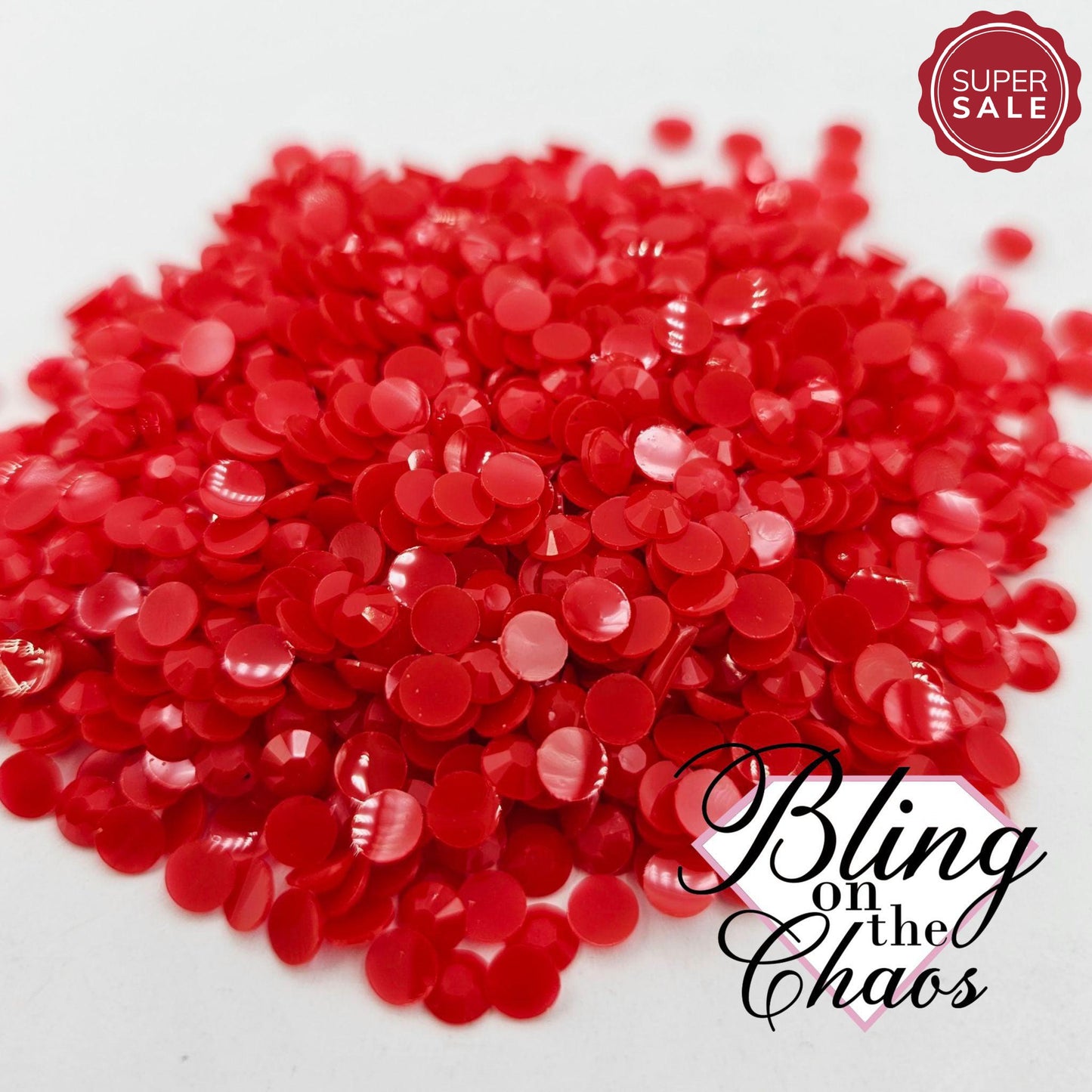 Red Solid Jelly Resin Rhinestone – Bling on the Chaos