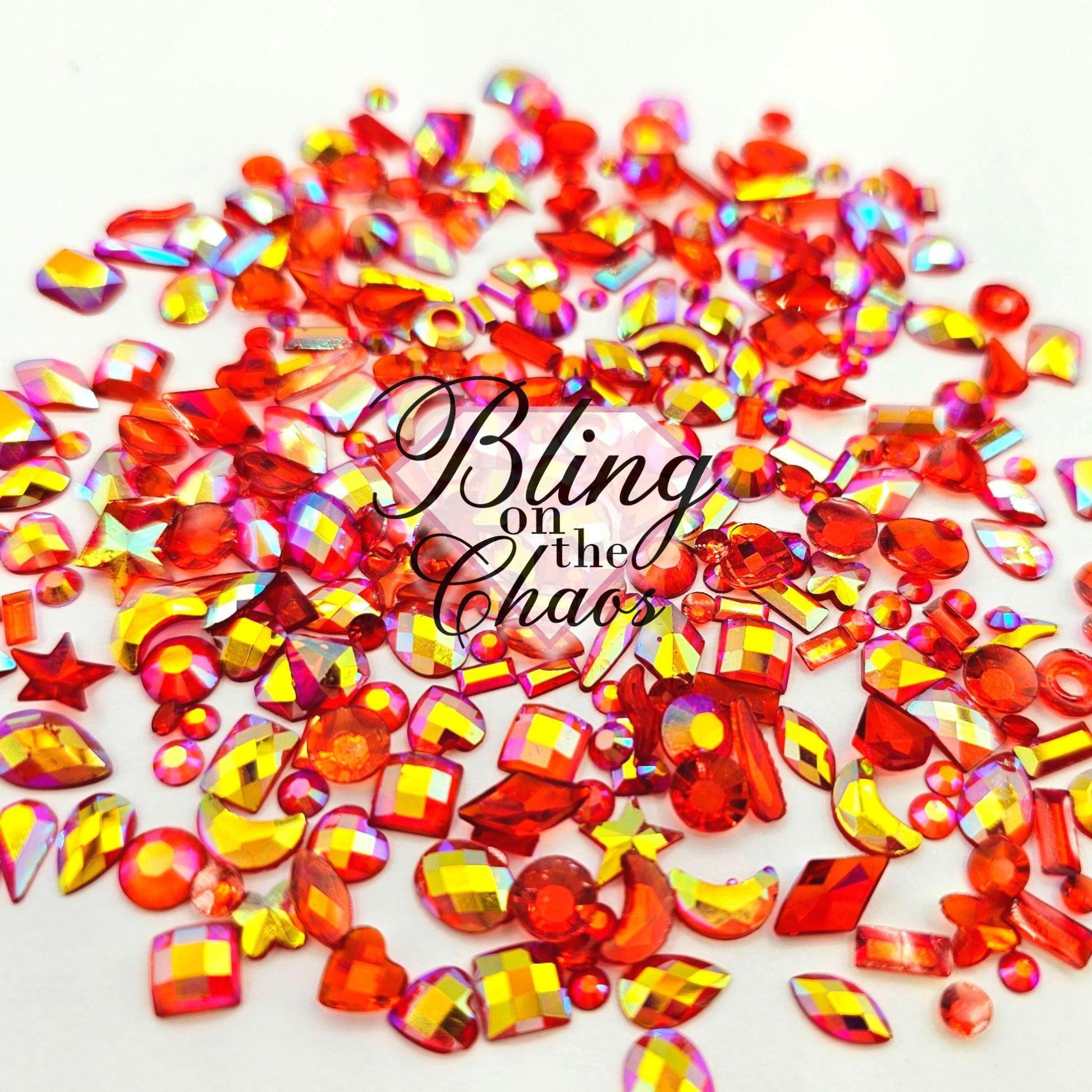 Siam AB Transparent Resin Assorted Shapes-Bling on the Chaos