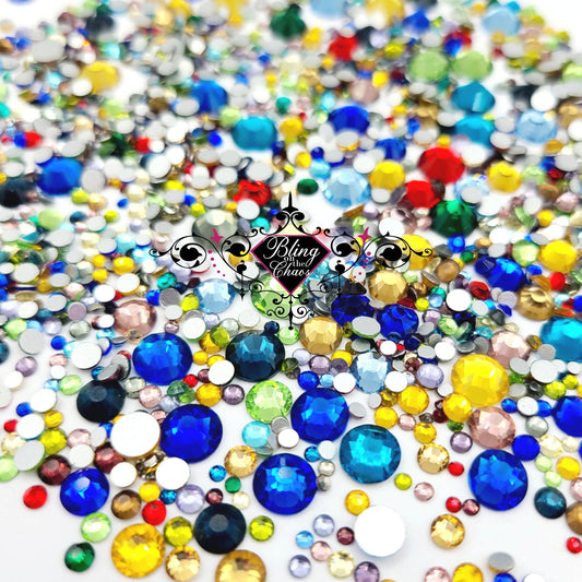 Solid Colour Fill Pack Rhinestones-Bling on the Chaos