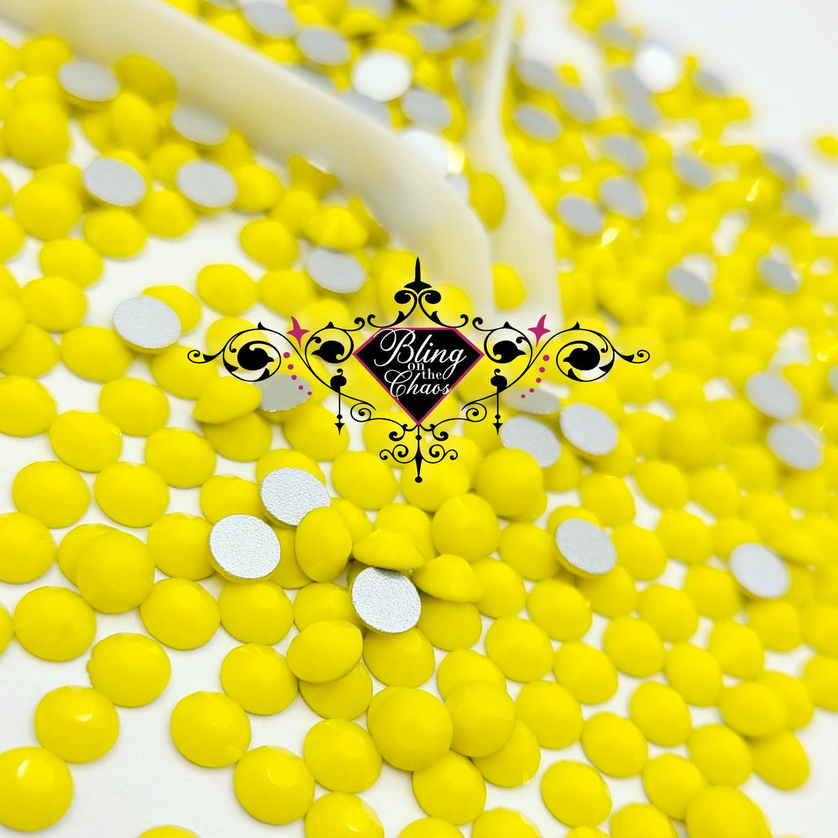 Yellow Grey Rhinestone Solid Yellow Rhinestone – Bling on the Chaos
