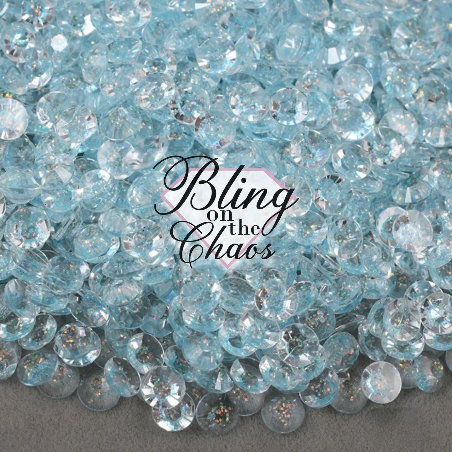 Starry Glitter Aqua Resin Rhinestone-Jelly Resin Rhinestones-Bling on the Chaos