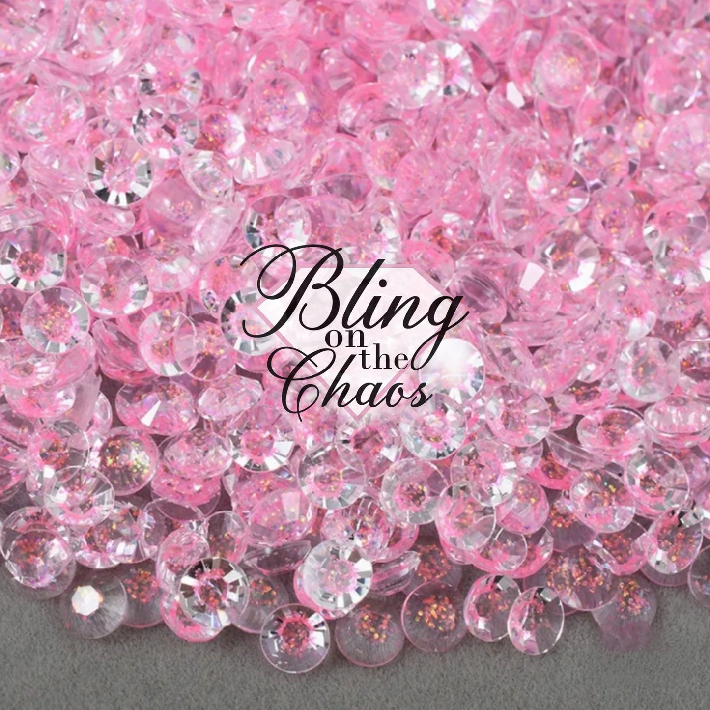 Starry Glitter Hot Pink Resin Rhinestone-Jelly Resin Rhinestones-Bling on the Chaos