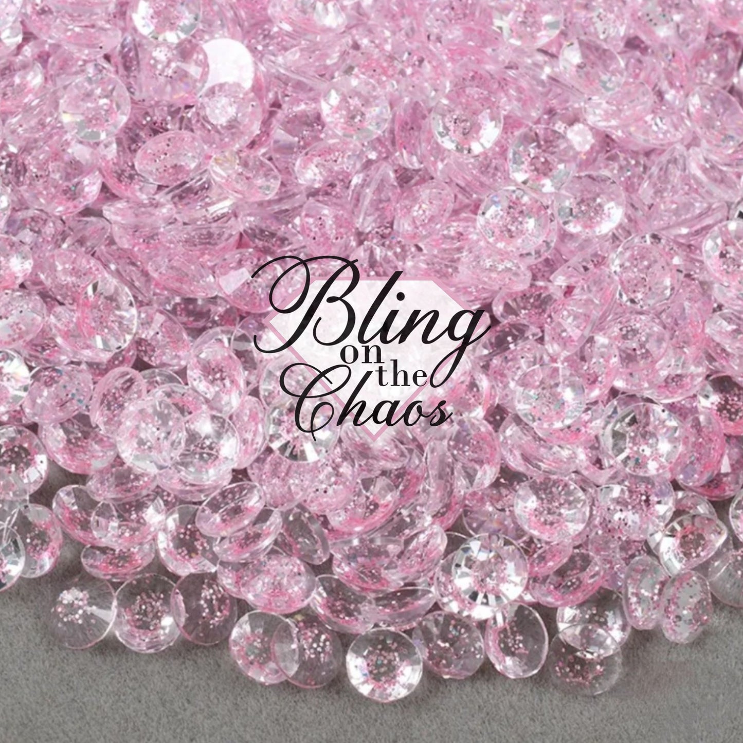 Starry Glitter Light Pink Resin Rhinestone-Jelly Resin Rhinestones-Bling on the Chaos