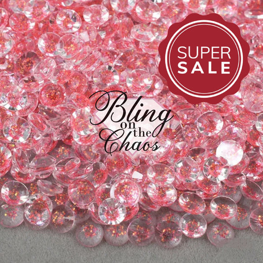 Starry Glitter Red Pink Resin Rhinestone-Jelly Resin Rhinestones-Bling on the Chaos