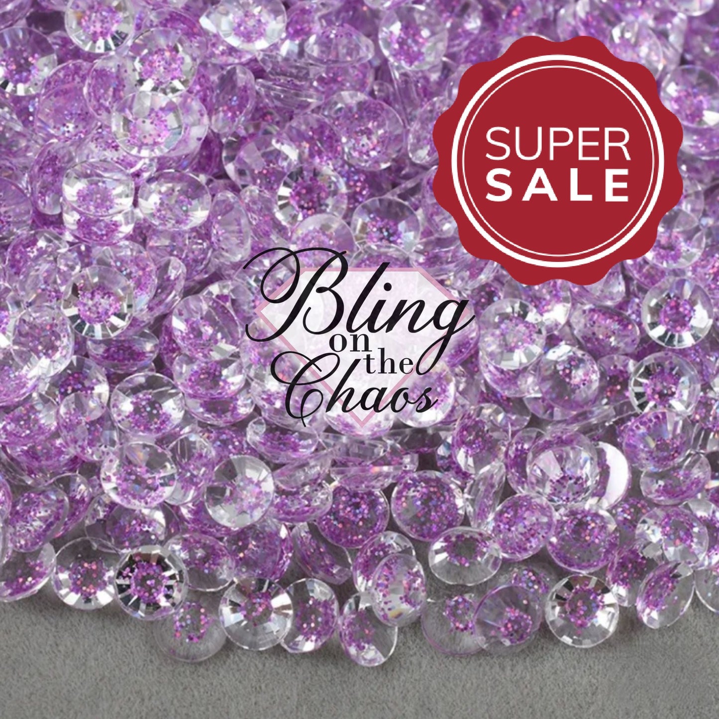 Starry Glitter Violet Resin Rhinestone-Jelly Resin Rhinestones-Bling on the Chaos