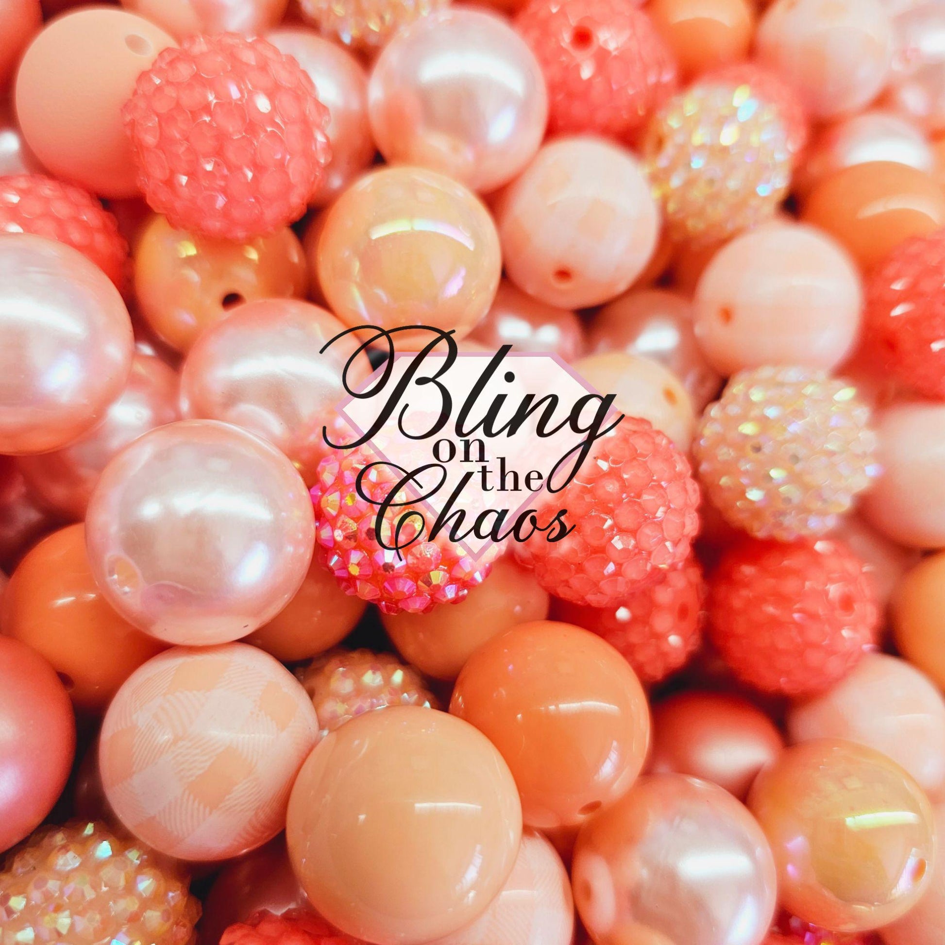 Sweet As A Peach Bubblegum 20mm-Bling on the Chaos