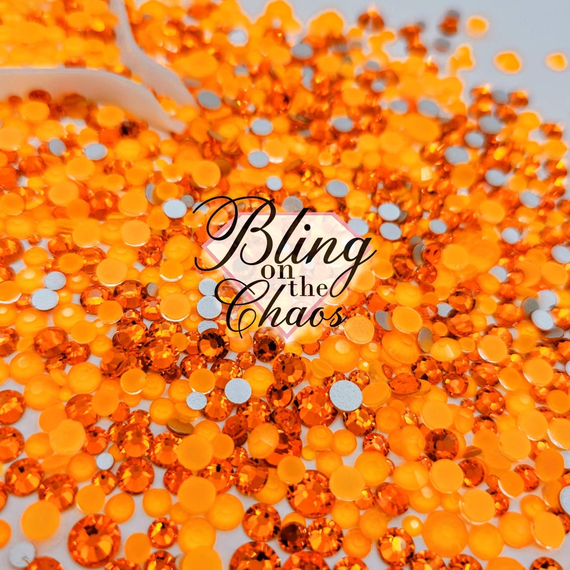 Tangerine Tango Glow Specialty Mix-Glass Rhinestones-Bling on the Chaos