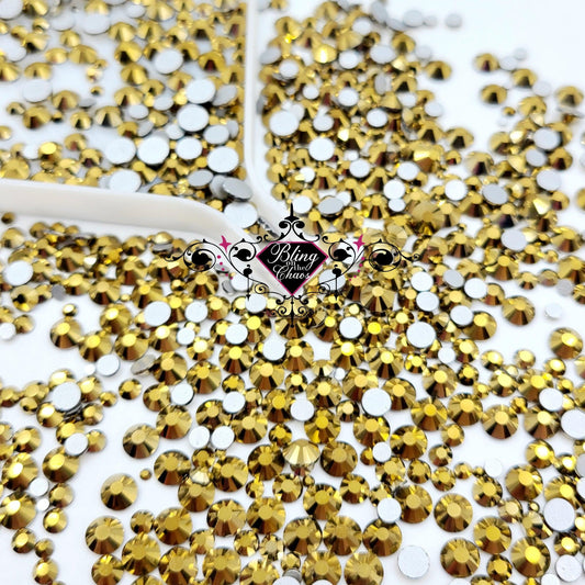 The Golden Ticket-Glass Rhinestones-Bling on the Chaos