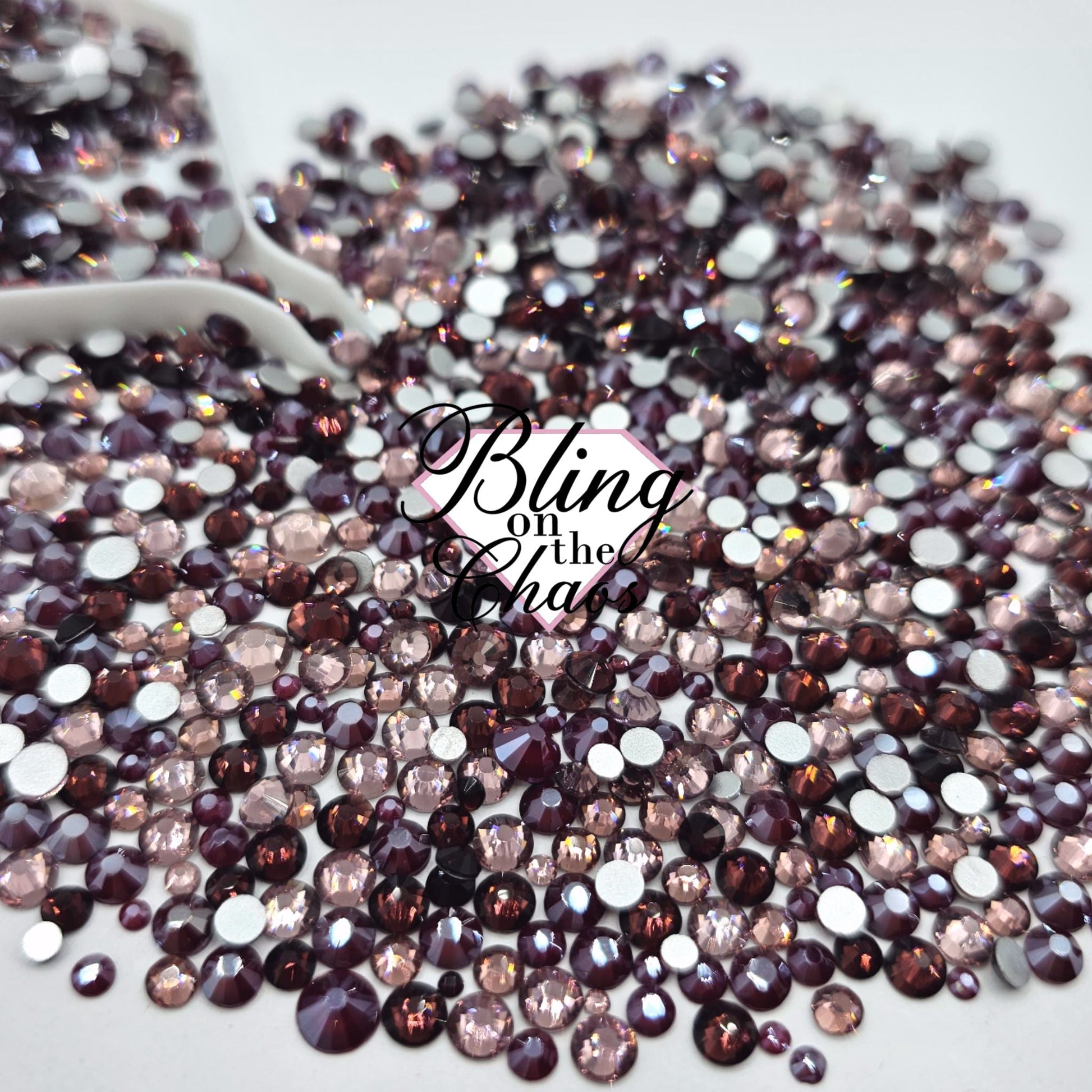 Wild Cranberry Specialty Mix-Glass Rhinestones-Bling on the Chaos