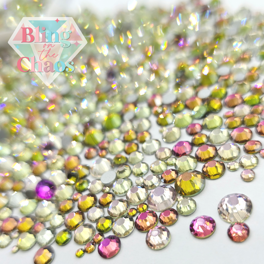Cherry Blossom Specialty Glass Mix-Glass Rhinestones-Bling on the Chaos
