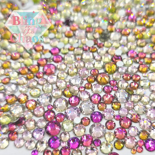 Cherry Blossom Specialty Glass Mix-Glass Rhinestones-Bling on the Chaos