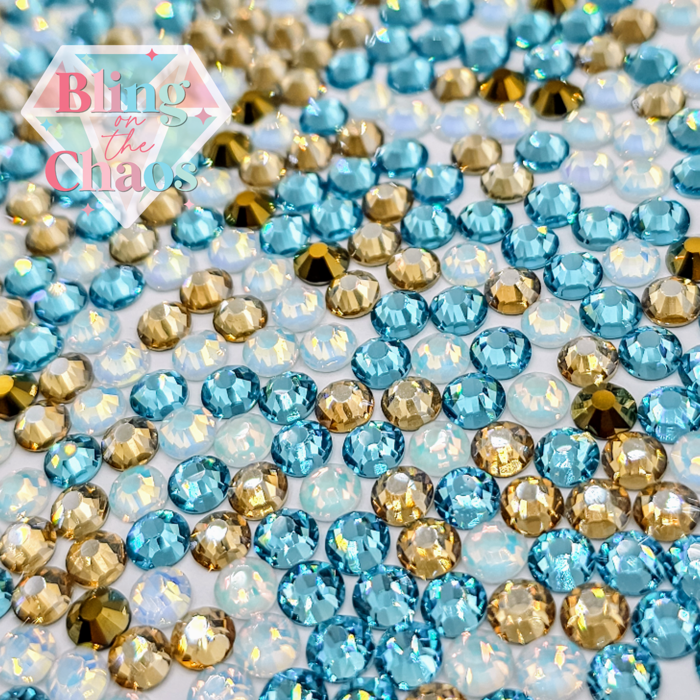 Sandy Beach SS20 Specialty Glass Mix-Glass Rhinestones-Bling on the Chaos