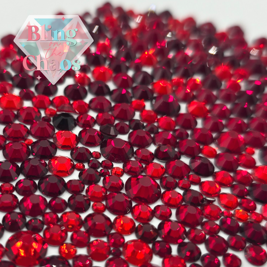 Red Hot Siam Rhinestone Mix - Specialty Collection-Glass Rhinestones-Bling on the Chaos