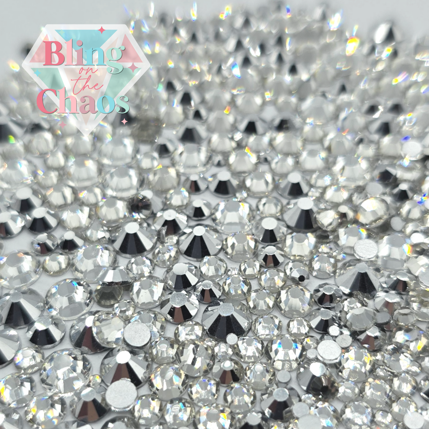 Silver Streak Specialty Mix-Glass Rhinestones-Bling on the Chaos