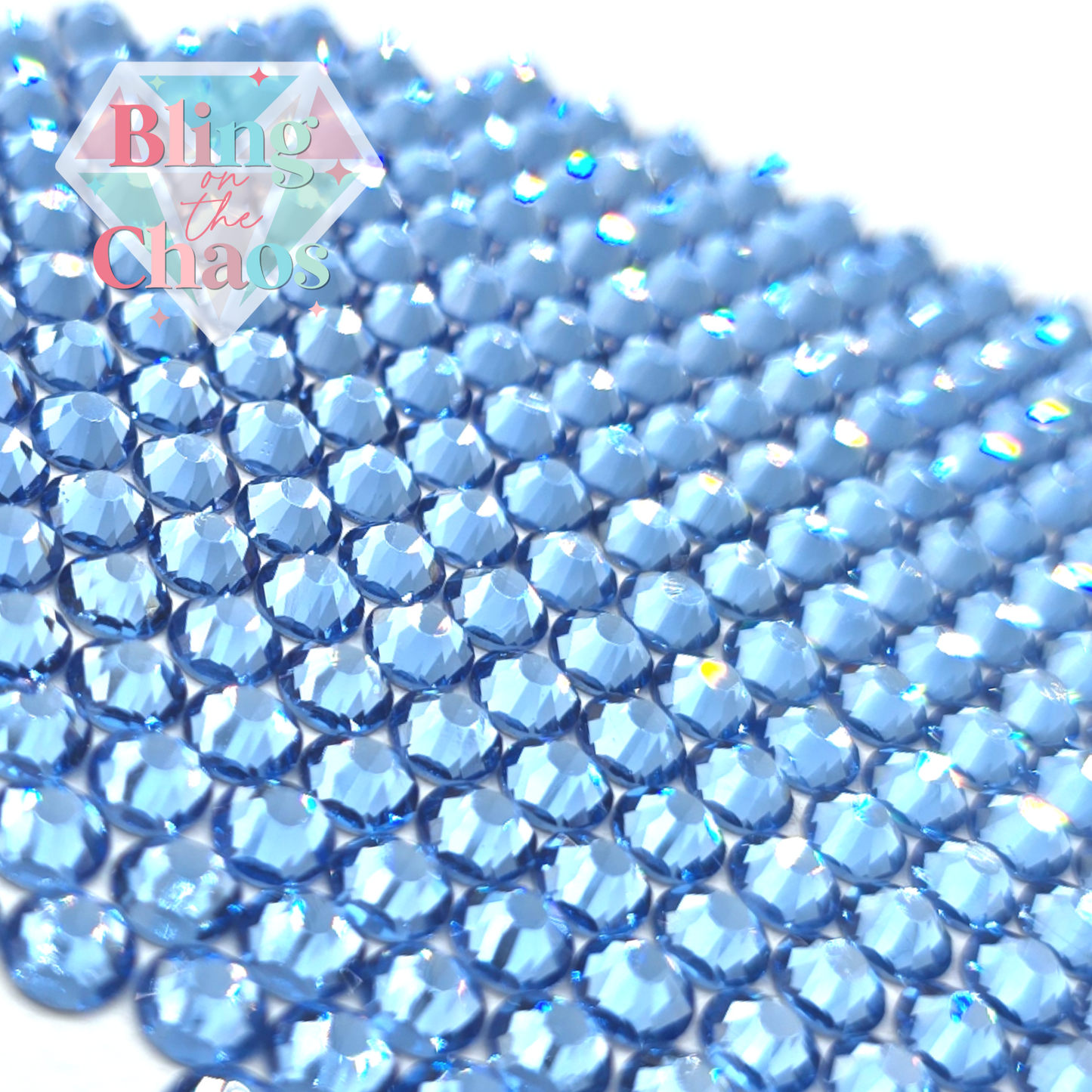 Light Sapphire Rhinestone-Glass Rhinestones-Bling on the Chaos