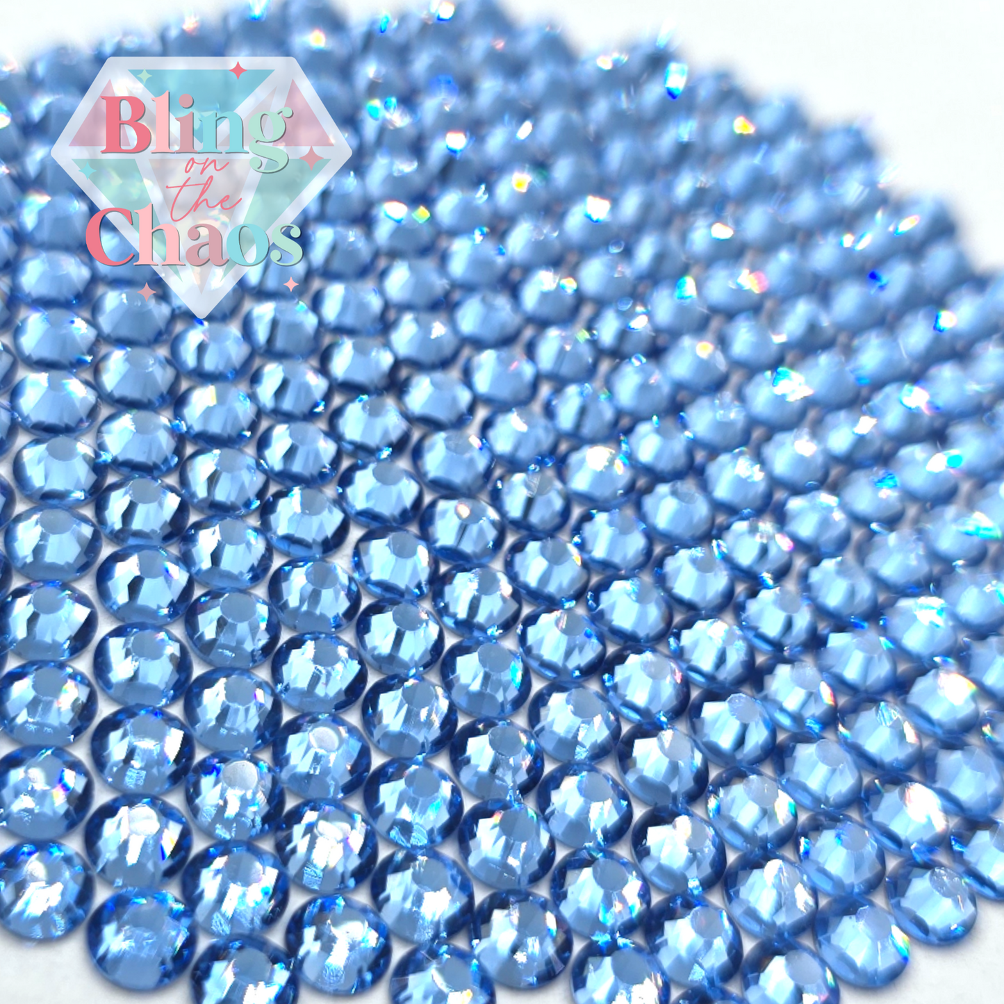 Light Sapphire Rhinestone-Glass Rhinestones-Bling on the Chaos