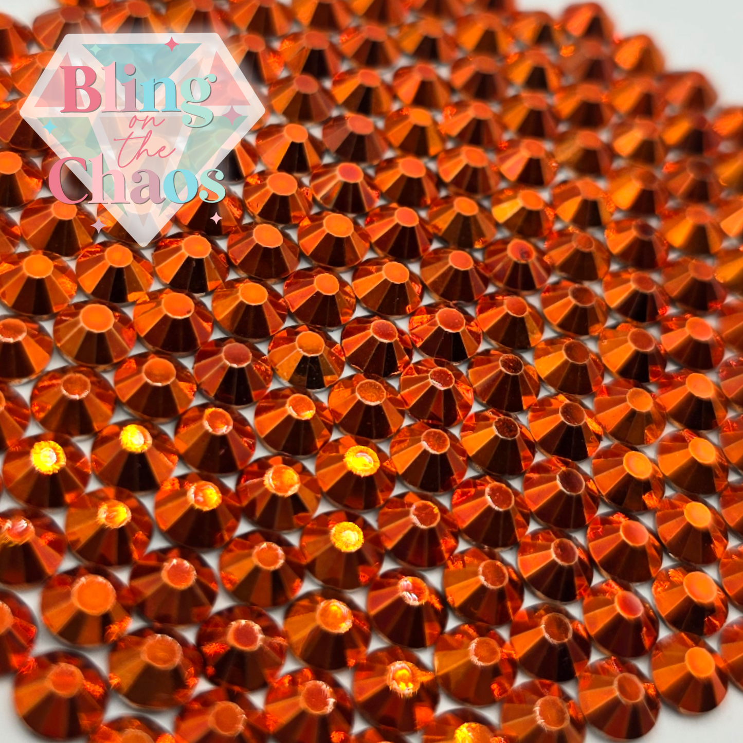 Metallic Burnt Orange Rhinestone