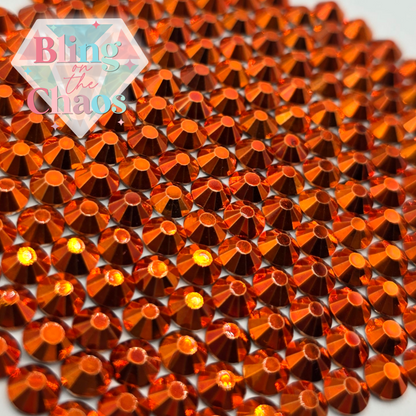 Metallic Burnt Orange Rhinestone