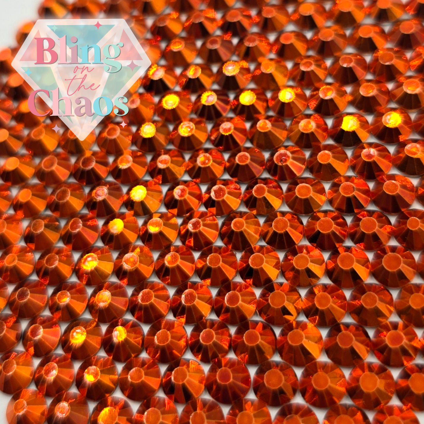 Metallic Burnt Orange Rhinestone