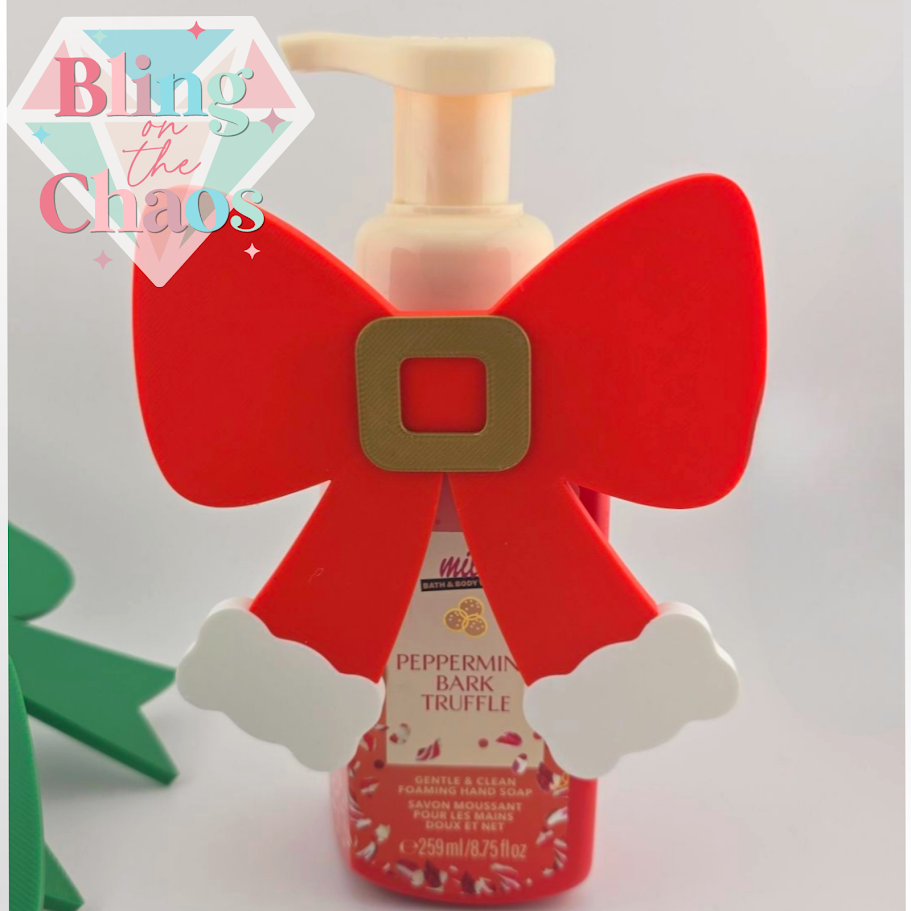 Bling the Bath Pump Cover Holiday Bows