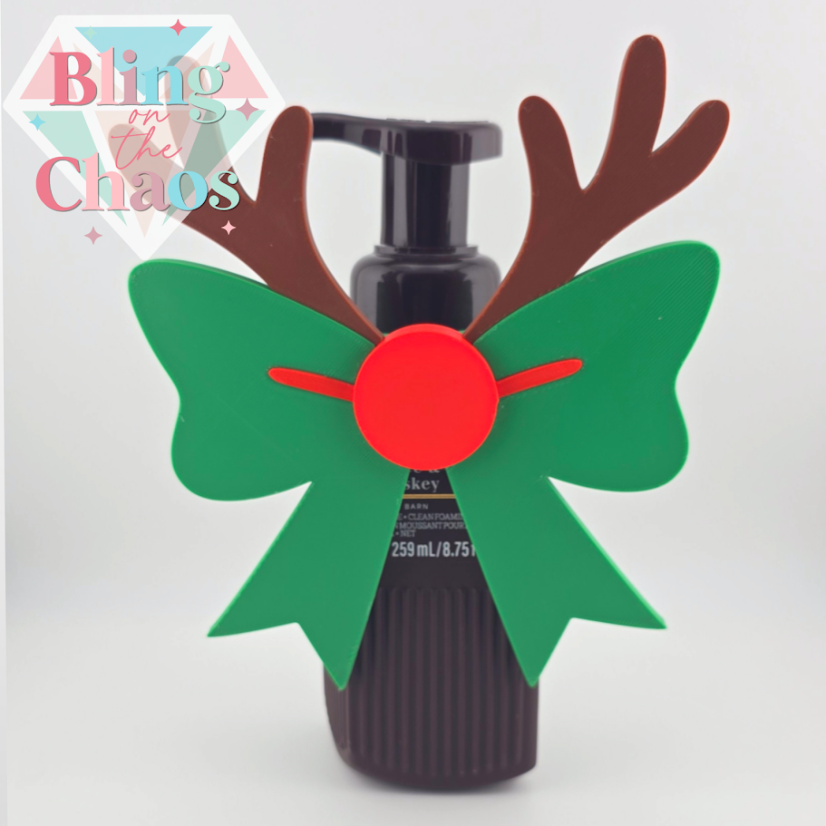 Bling the Bath Pump Cover Holiday Bows