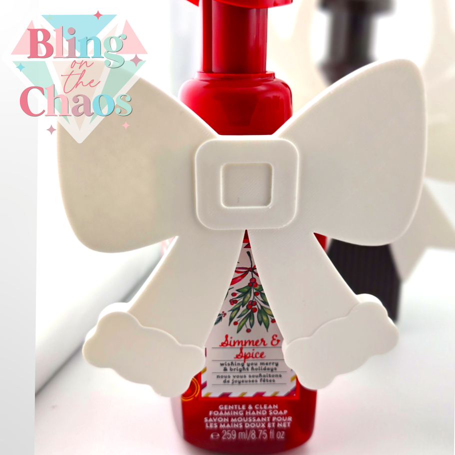 Bling the Bath Pump Cover Holiday Bows