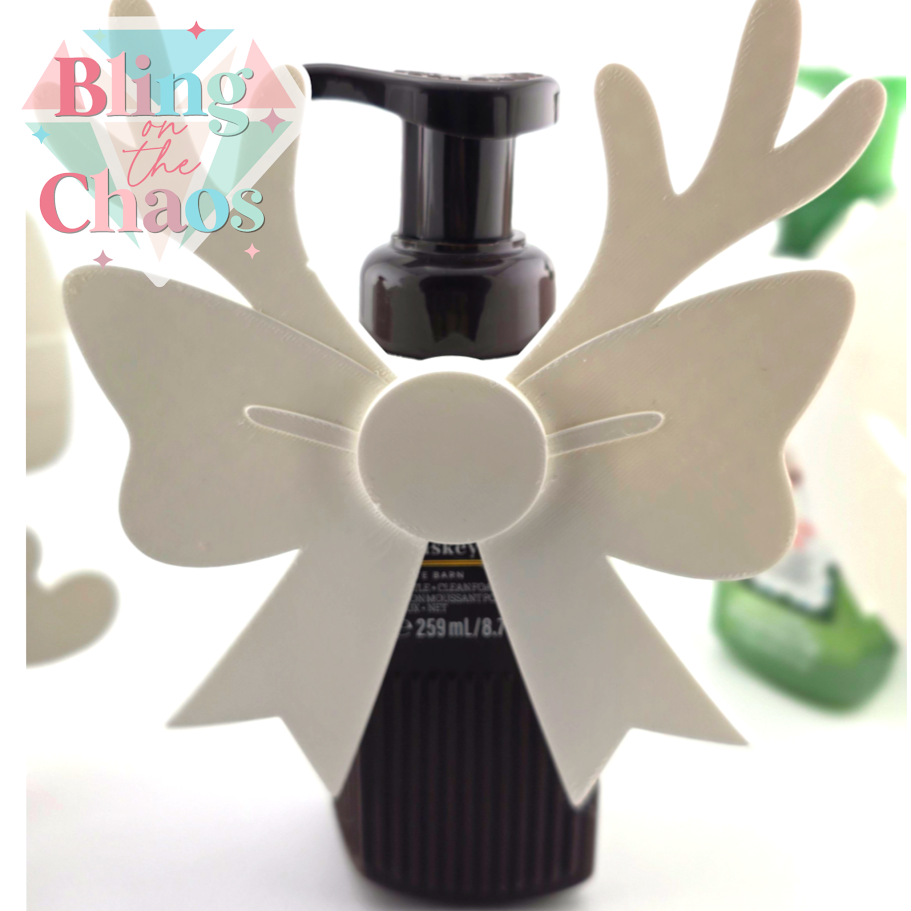 Bling the Bath Pump Cover Holiday Bows