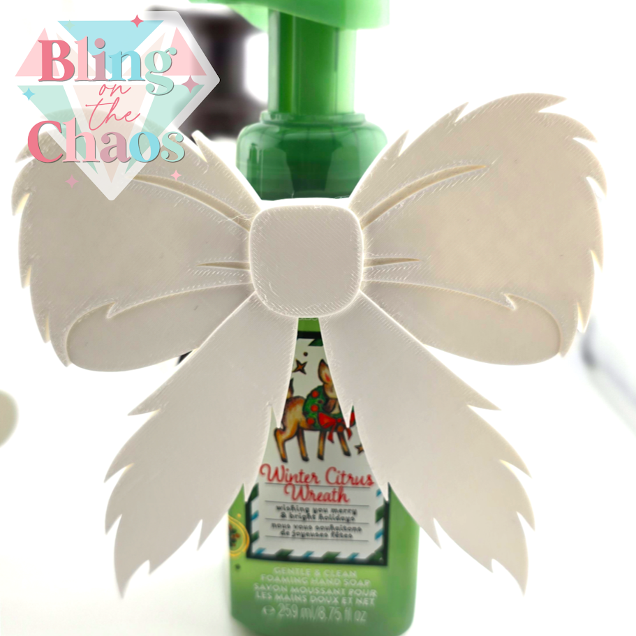 Bling the Bath Pump Cover Holiday Bows