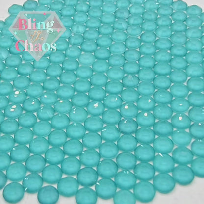 Glow Turquoise Blue Neon Rhinestone