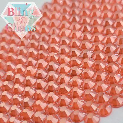 Neon Pumpkin Luster Rhinestone