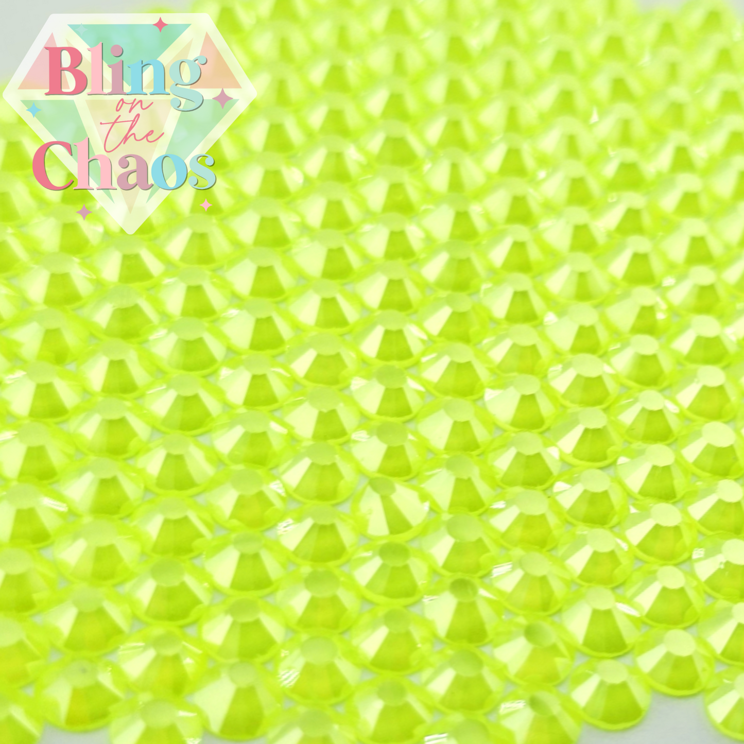 Neon Lemon Luster Rhinestone