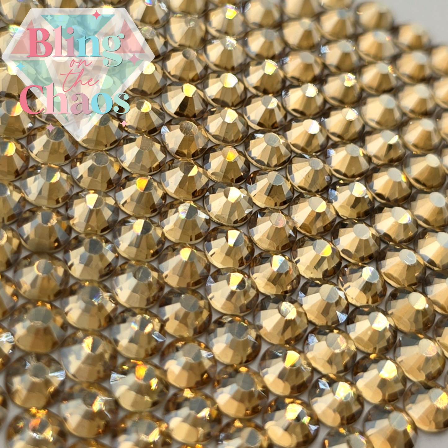 Strass dos doré ombre dorée
