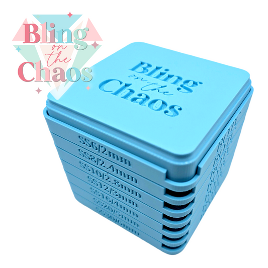 BOTC Aqua Stacking Rhinestone Flipping Trays