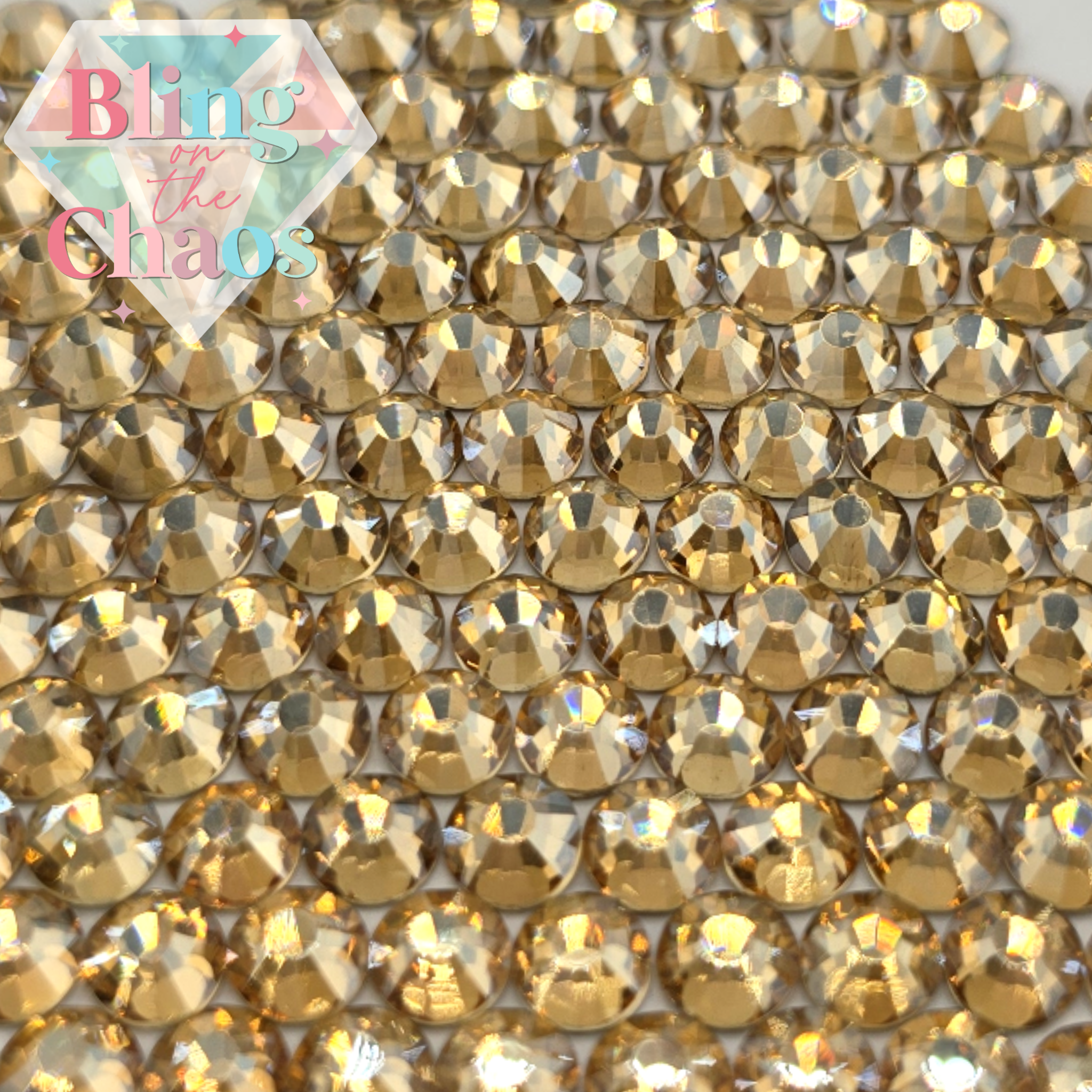 Golden Shadow Gold Back Rhinestone – Bling on the Chaos