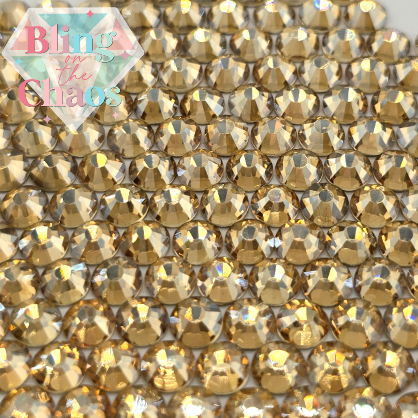 Strass dos doré ombre dorée