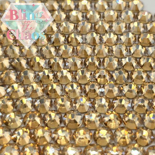 Strass dos doré ombre dorée