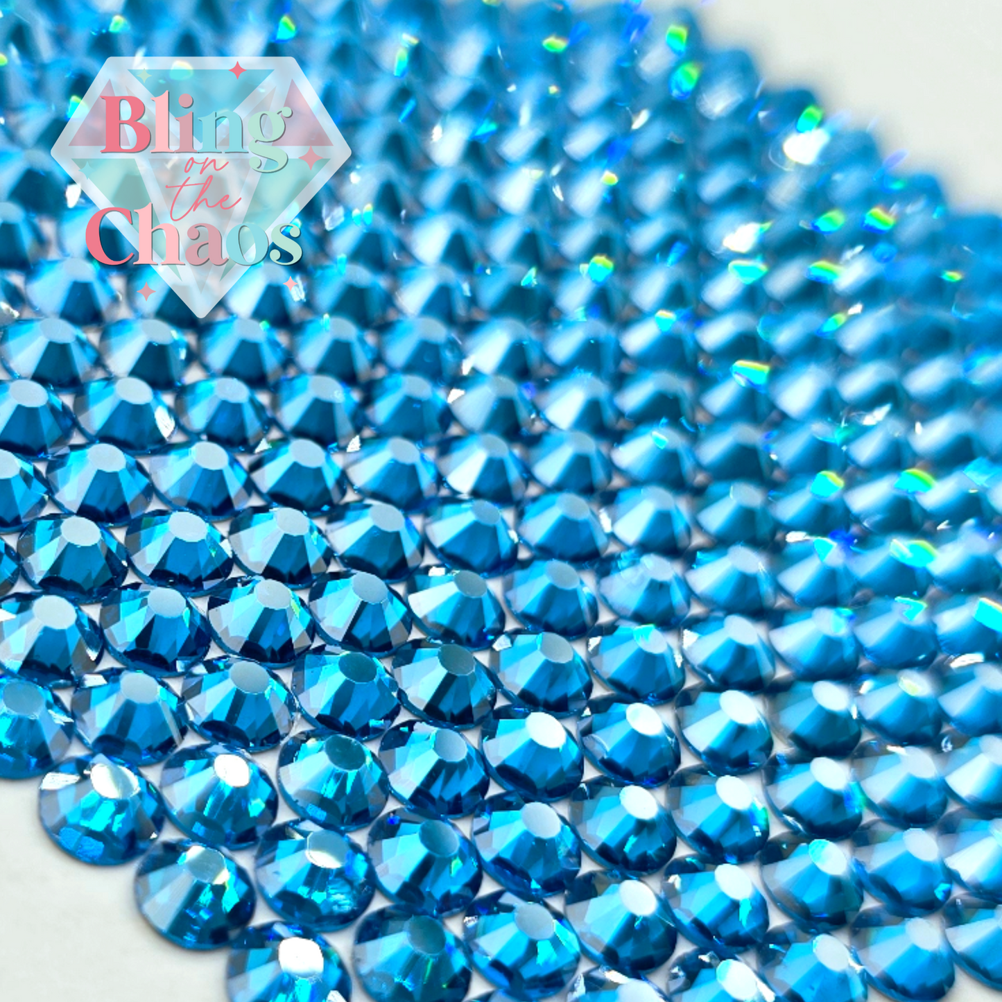 Capri Blue Luster Rhinestone