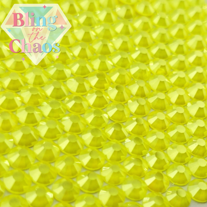 Neon Yellow Rose Luster Rhinestone