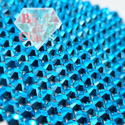 Metallic Aqua Rhinestone