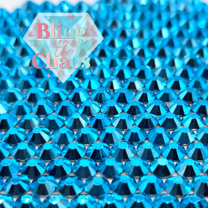 Metallic Aqua Rhinestone