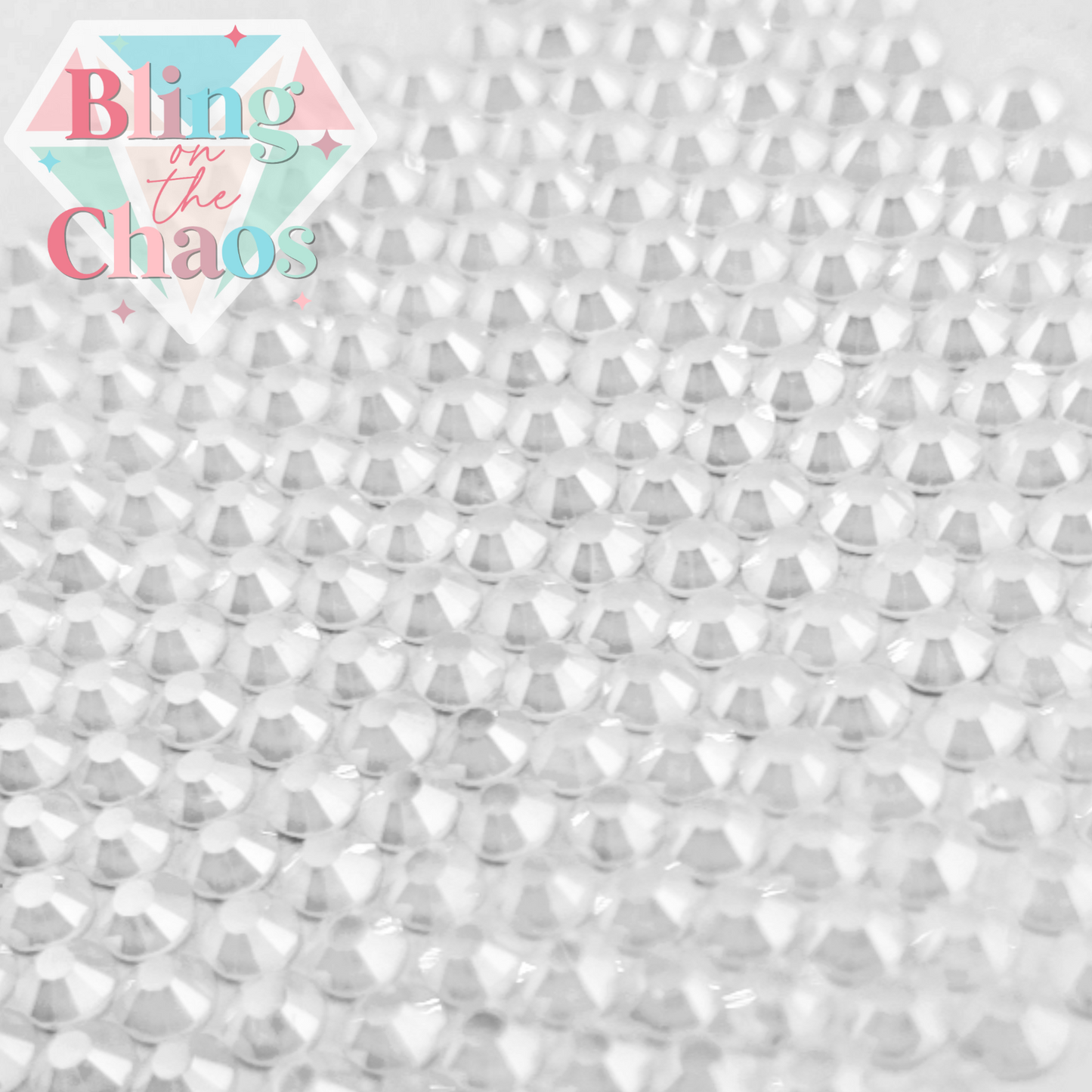 Neon White Luster Rhinestone