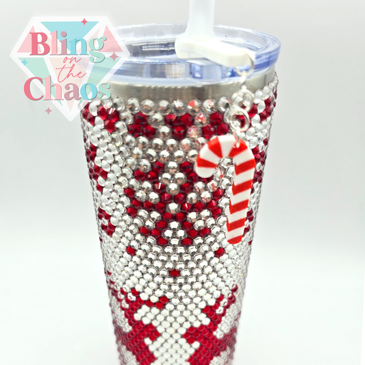 Holiday Candy Cane Straw Swinger